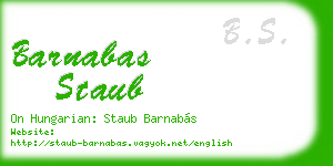 barnabas staub business card